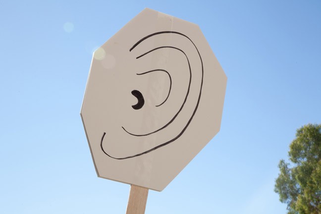 ARLA ear strengthening at Occupy LA (Photo credit: Carol Cheh)