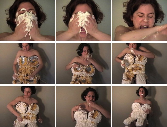 stills from I eat myself, single channel SD video, 6:30 min. trt